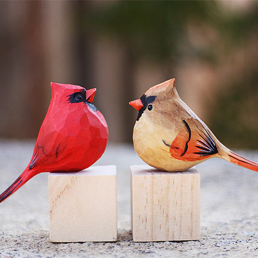 Cardinal Handmade Wood Carving