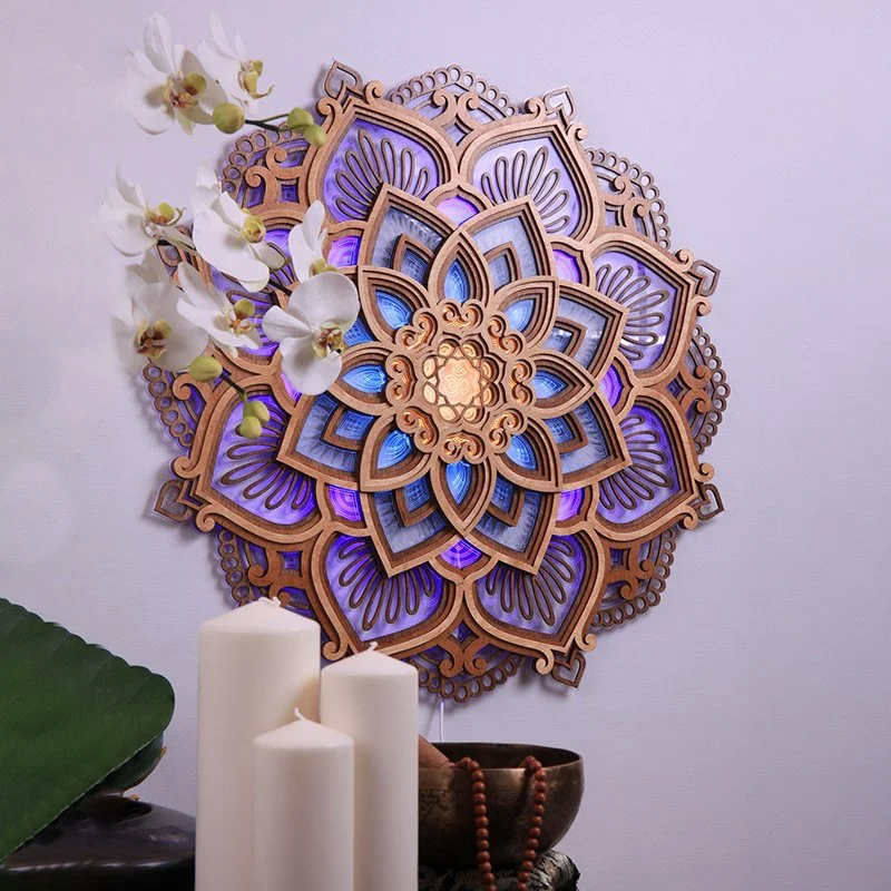 Mandala Yoga Room Night Light LED