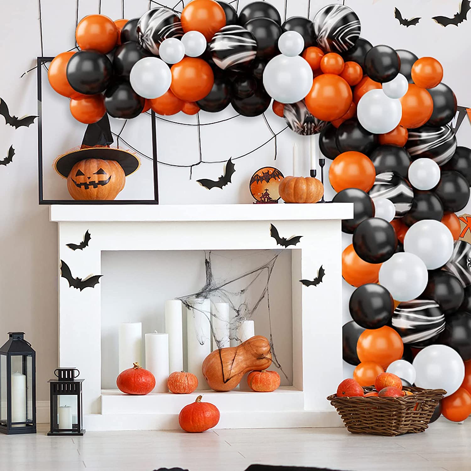 Halloween Arch Bat Sticker Decorative Balloon Garland