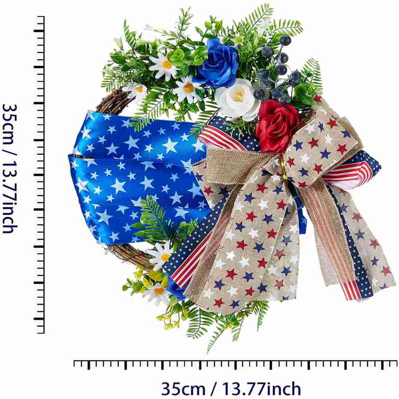Patriotic Wreath for Front Door