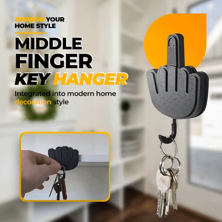 Middle Finger Key Holder (Pop ups when hang keys)