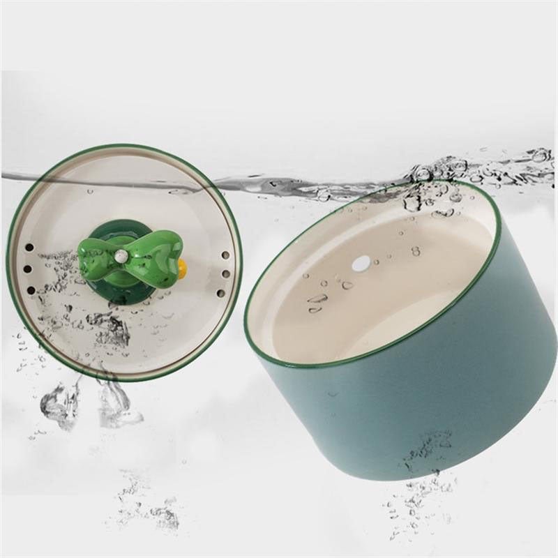 Spring Series Ceramic Cat Drinking Fountain