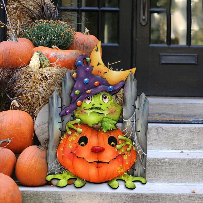 Halloween Decoration - Greedy Frog Wizard