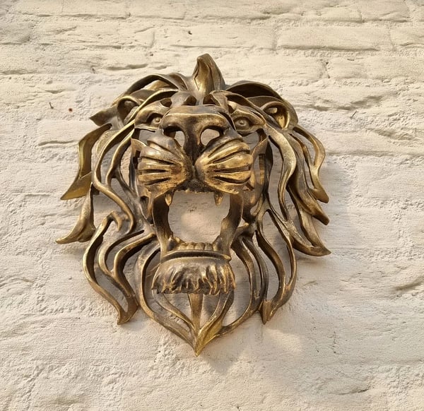 💥LAST DAY -70%OFF💥 - 🦁Rare Find-Large Lion Head Wall Mounted Art Sculpture🎁