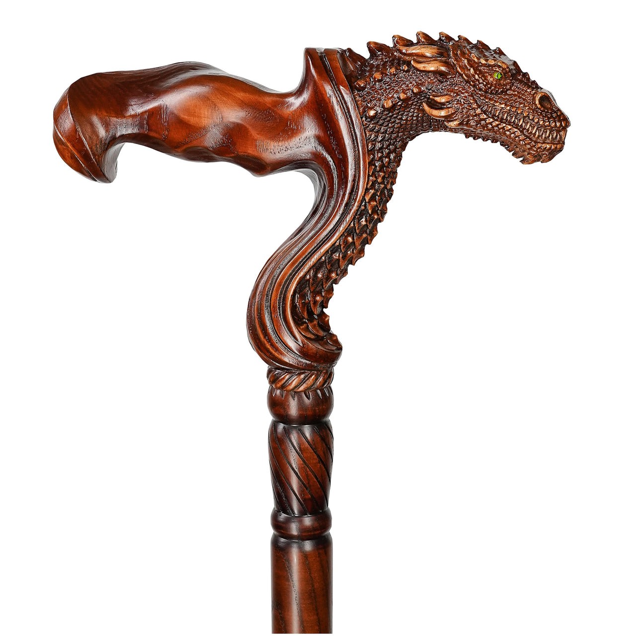 Dragon Cane wooden walking stick