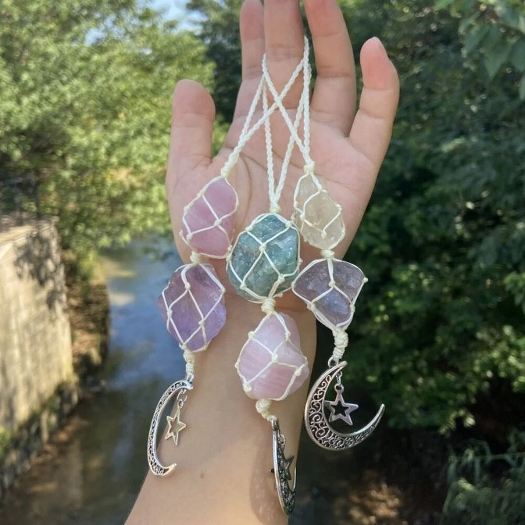 Raw Crystal Car Ornament