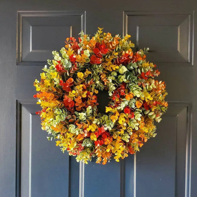 💐Fall Eucalyptus Farmhouse Wreath