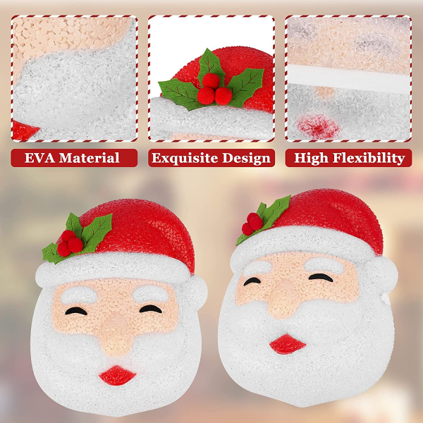 Christmas porch lampshade 2 pieces, Santa Claus lampshade outdoor Christmas decorations