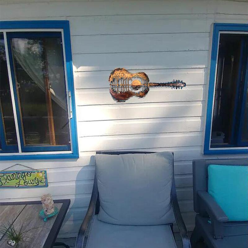 Abstract Guitar Metal Wall Art