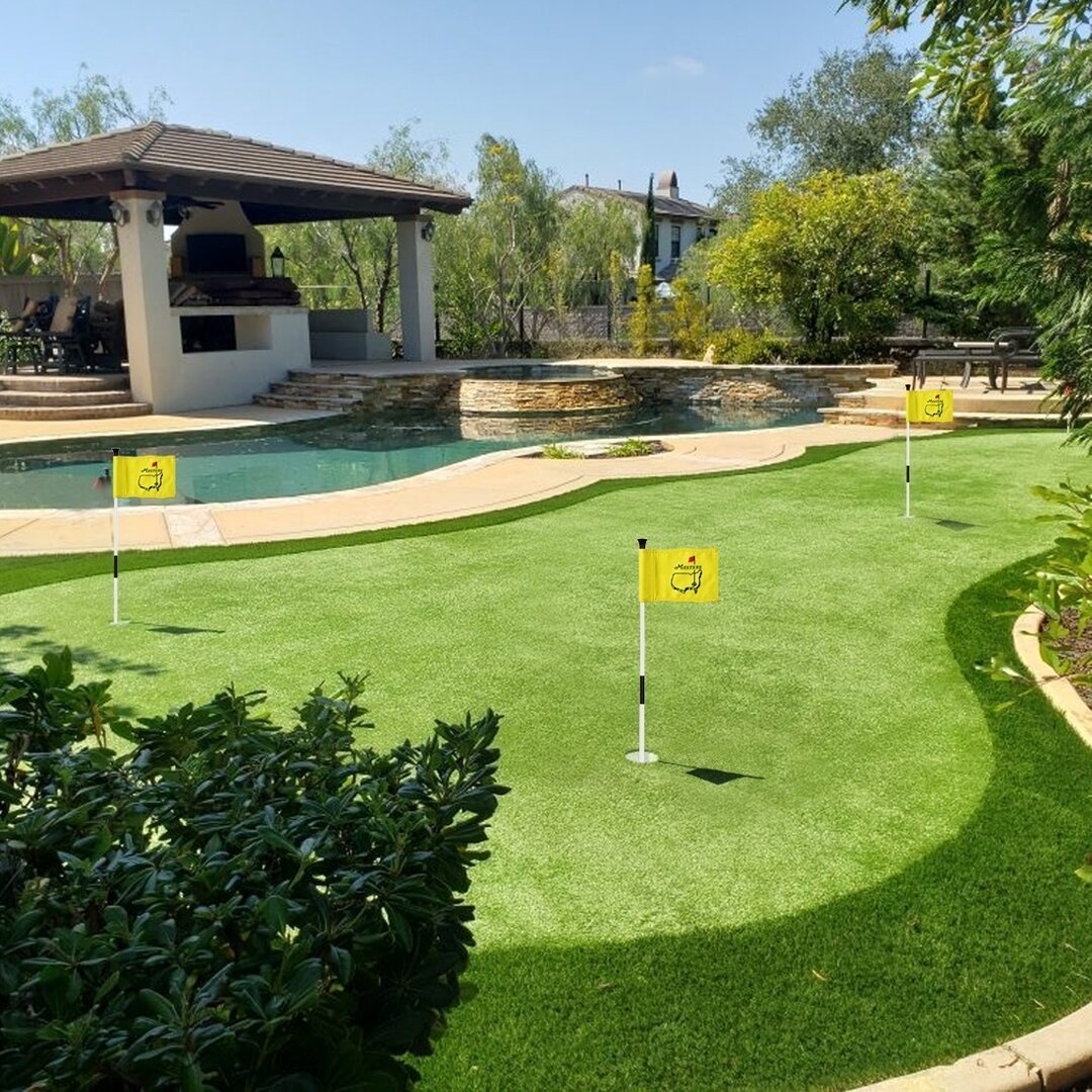 3ft mini Golf Flagstick for Backyard Golf Putting Yellow