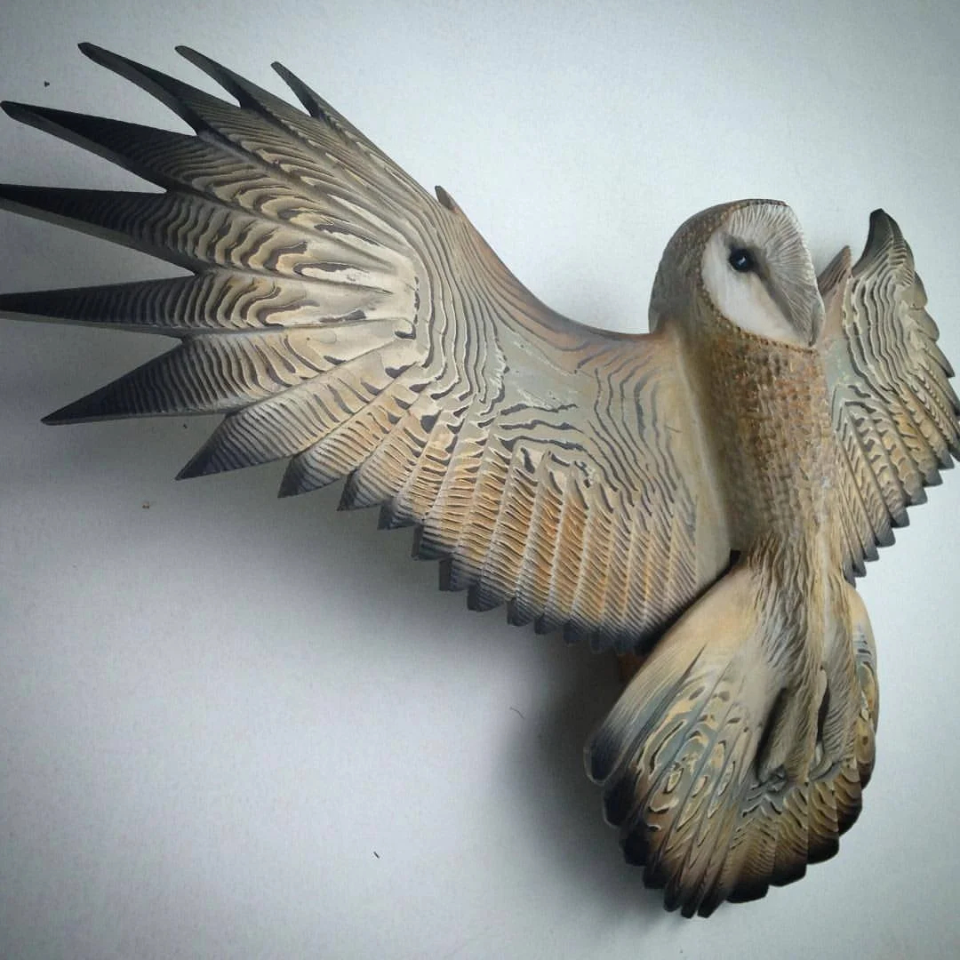 Barn Owl Wall Art - Hand Carved Art - 🔥New Year Sale -40% OFF🔥