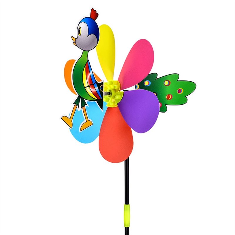 Cartoon 3D Large Animal Bee Six Colors Three-dimensional Windmill Wind Spinner Whirligig Yard Garden Decor