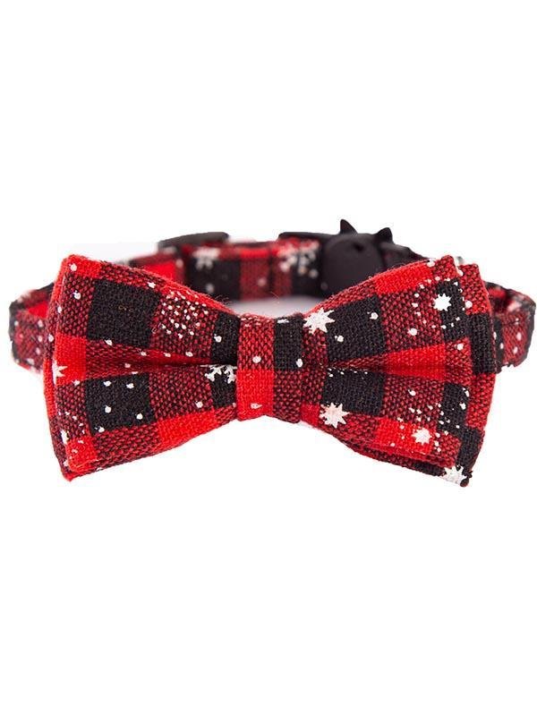 Christmas Cat Collar Adjustable Detachable Bow Tie