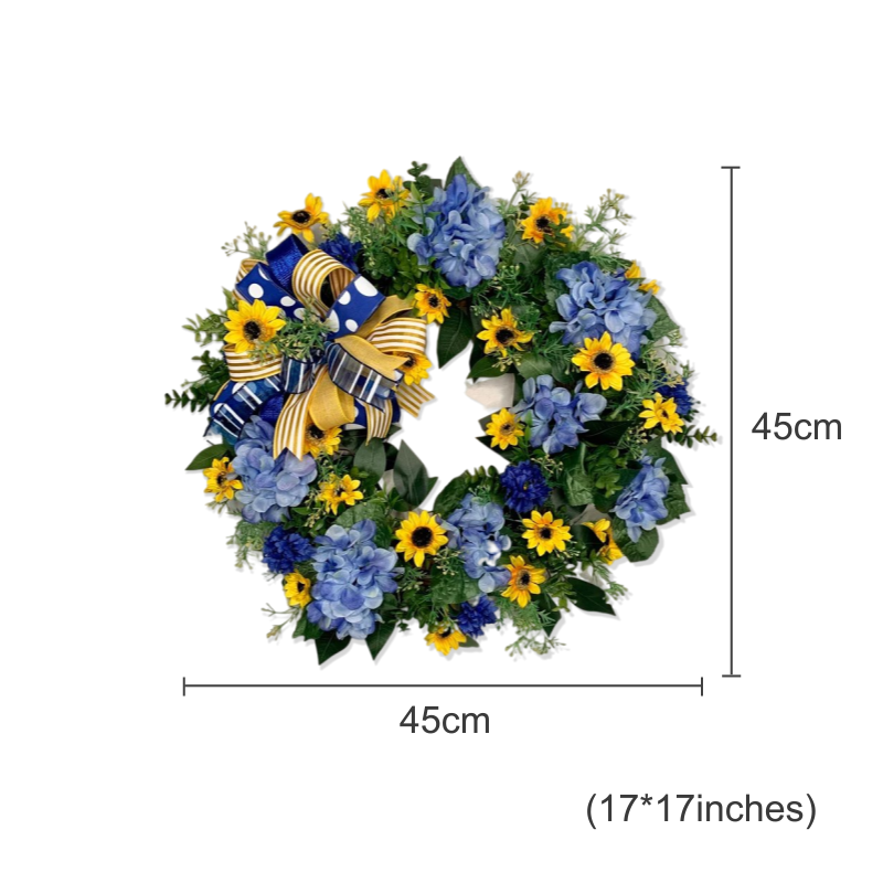 Prayer for Peace Sunflower Front Door Wreath