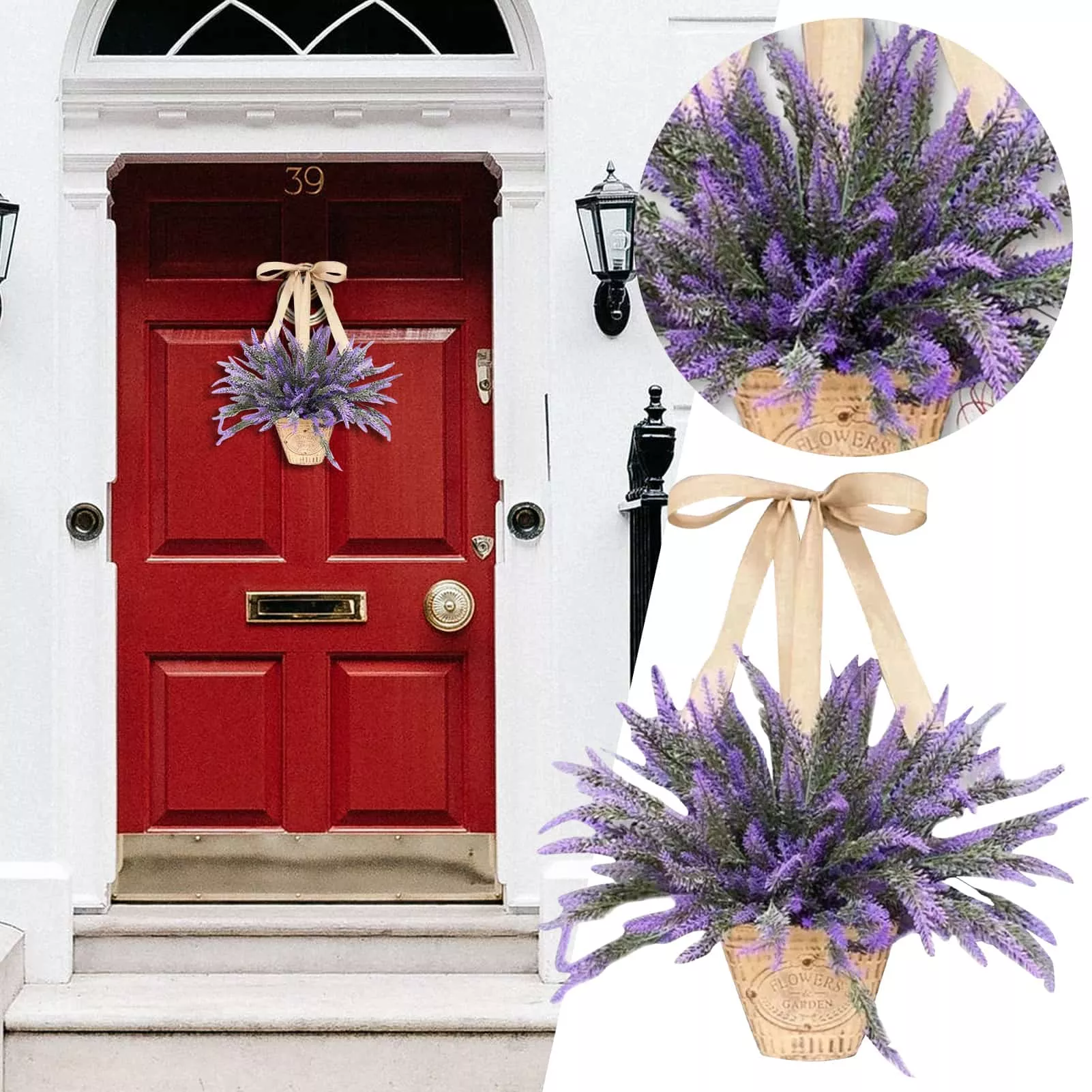 Lavender Basket Wreath