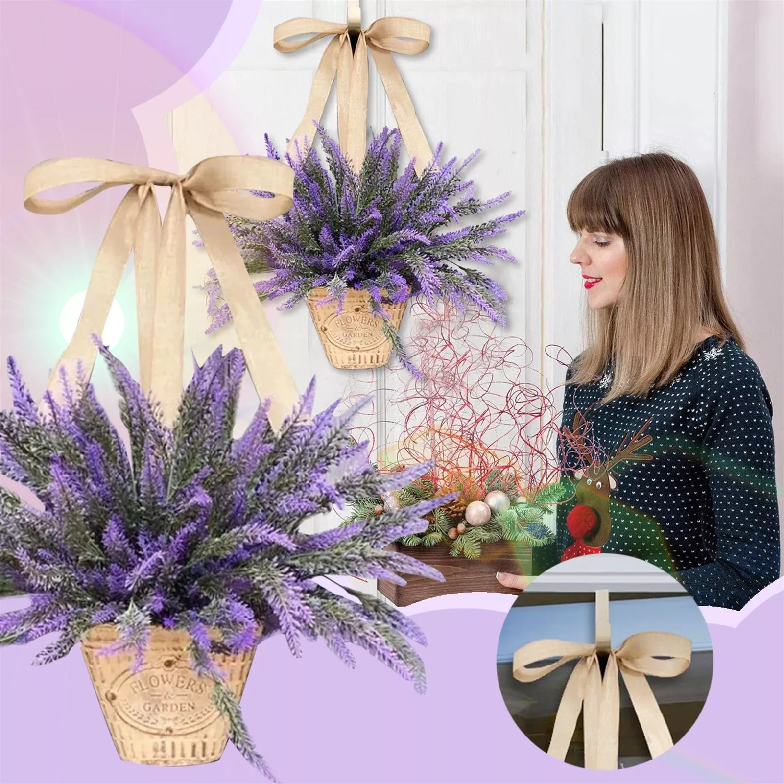 Lavender Basket Wreath