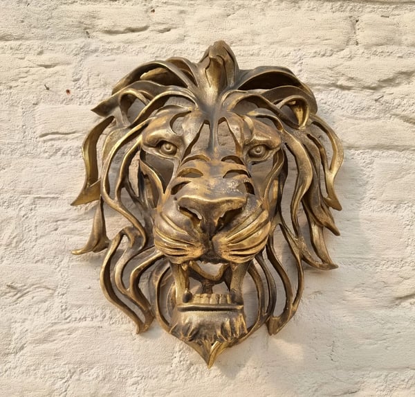 💥LAST DAY -70%OFF💥 - 🦁Rare Find-Large Lion Head Wall Mounted Art Sculpture🎁