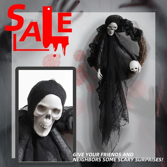 Ghost Door Halloween Hanging Decoration