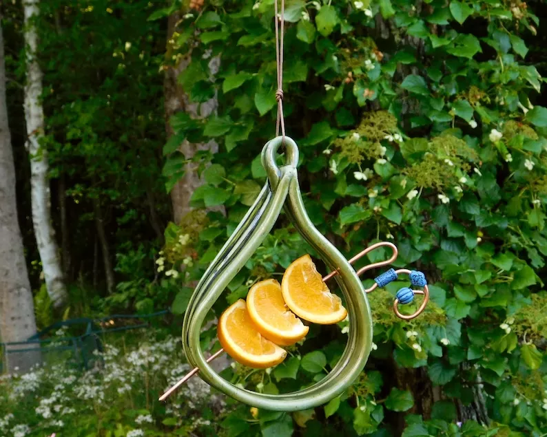 Handmade Spike Bird Feeder for Fruit or Suet
