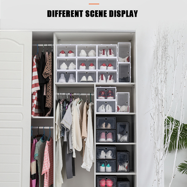 Shoe Storage Box Shoe Box Transparent Plastic Stackable Shoe Storage Box Saves Space And Fits Us Sizes