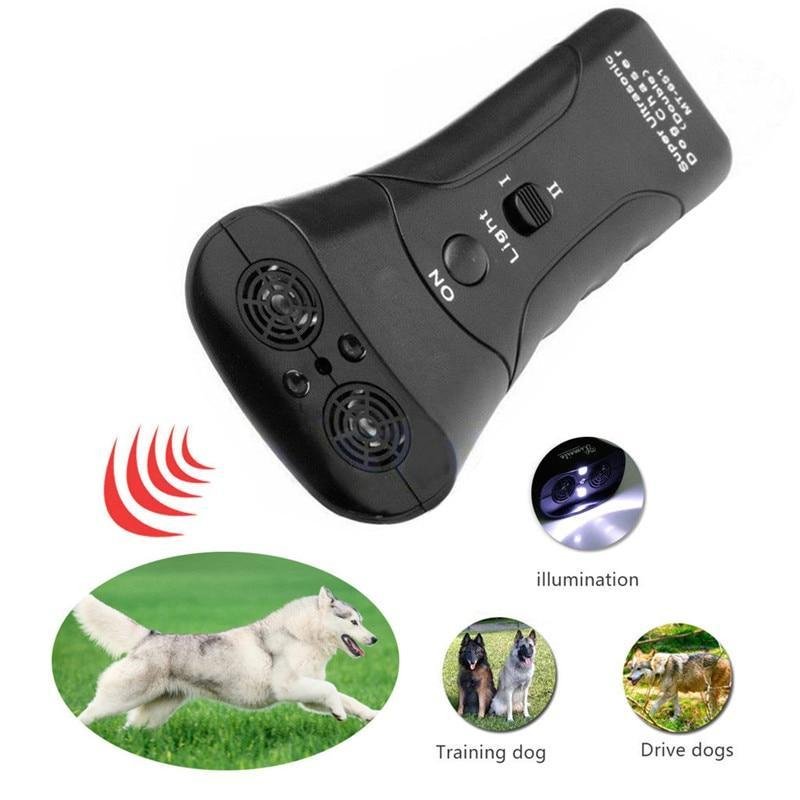 Pet Dog Repeller Anti Barking Stop Bark Training Device Trainer LED Ultrasonic 3 in 1 - Ultrasonic Dog Chaser and Training Device || Dog Training Device