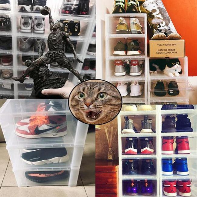 Shoe Storage Box Shoe Box Transparent Plastic Stackable Shoe Storage Box Saves Space And Fits Us Sizes