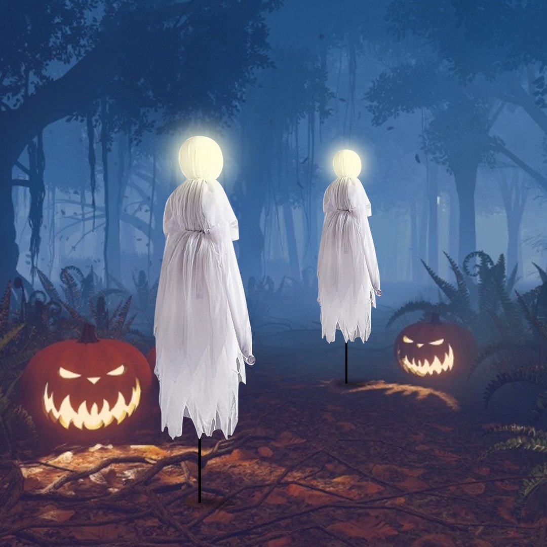 Halloween Garden Decorations Holding Hands White Witch