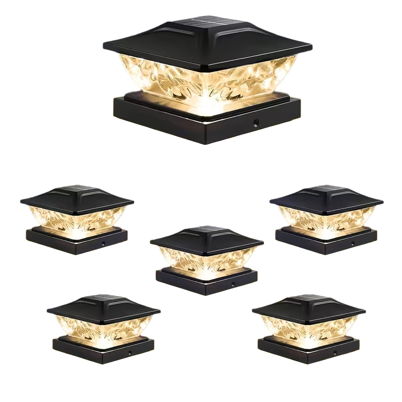 6/8/12pcs Solar Post Lights, Fence Post Lights,Outdoor Deck Garden DecorationOutdoor Column Light Solar Deck Light