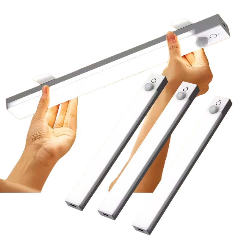 3pcs LED Motion Sensor - Dimmable Cabinet Lights, USB Rechargeable, 3Color Modes (3000K/4500K/6000K), Night Light