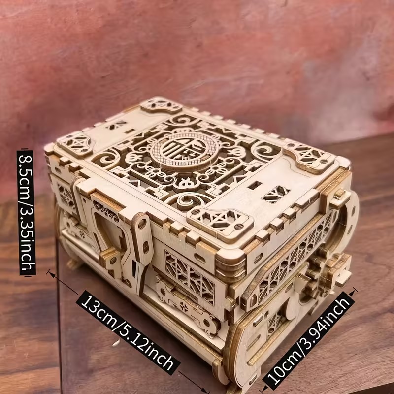 DIY Jewelry Box Handmade Wooden 3D Puzzle Model Kit