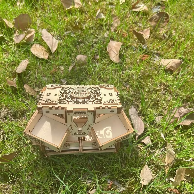 DIY Jewelry Box Handmade Wooden 3D Puzzle Model Kit