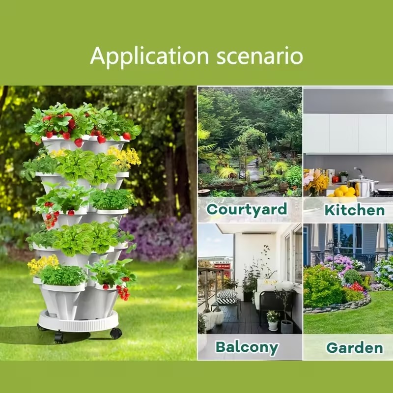 5-Tier Modern Geometric Vertical Garden Planter