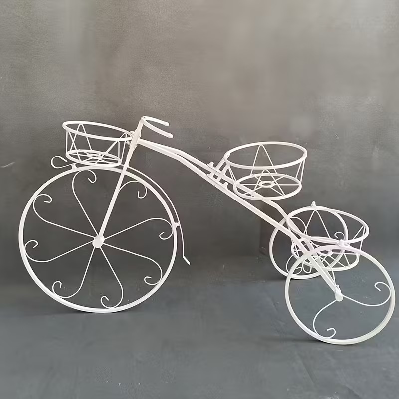 3-Tier Garden Bicycle Flower Pot Holder Display Rack