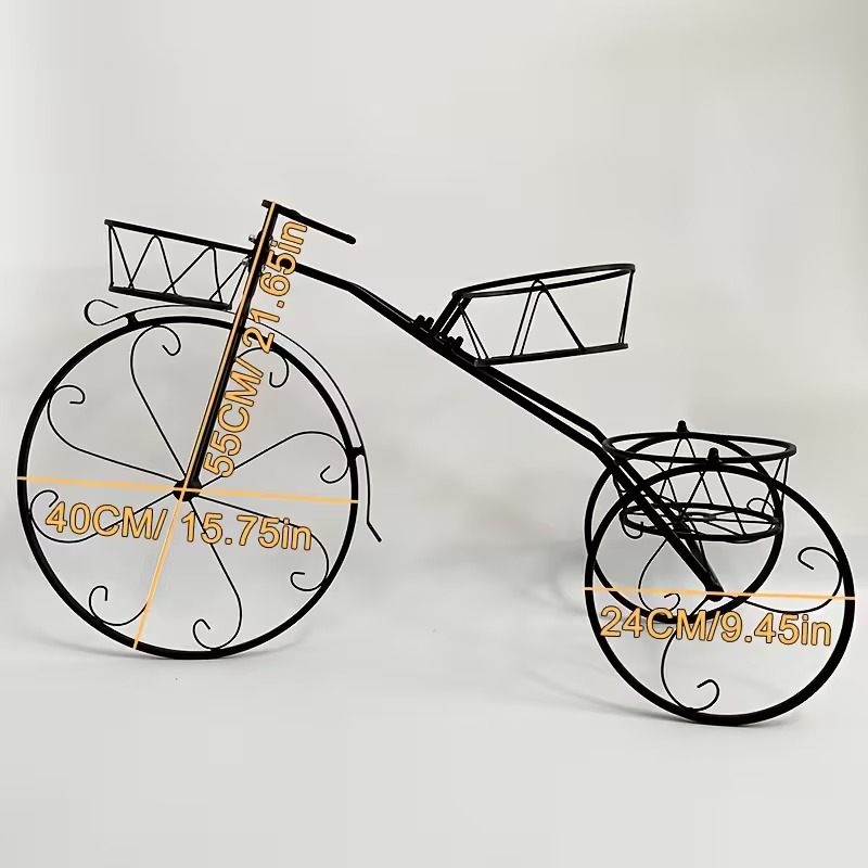 3-Tier Garden Bicycle Flower Pot Holder Display Rack