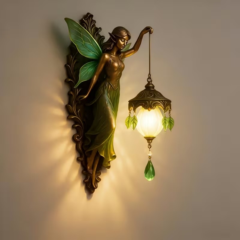 Luxury Elegant Vintage Fairy Wings Wall Lamp | Wireless Soft Light Dreamy Night Light Decorative Art Ambience Lamp