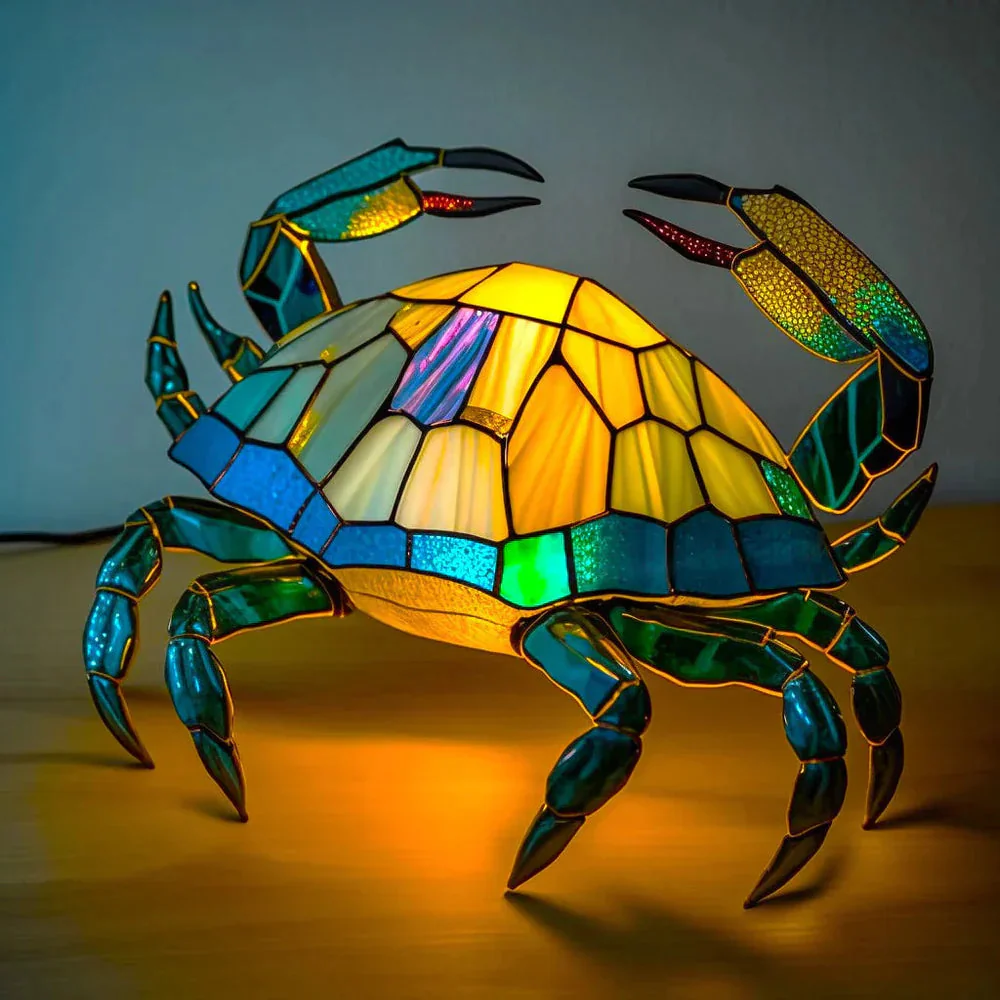 2026 Lamp Stained Glass Animal Table Accent Light Sculpture