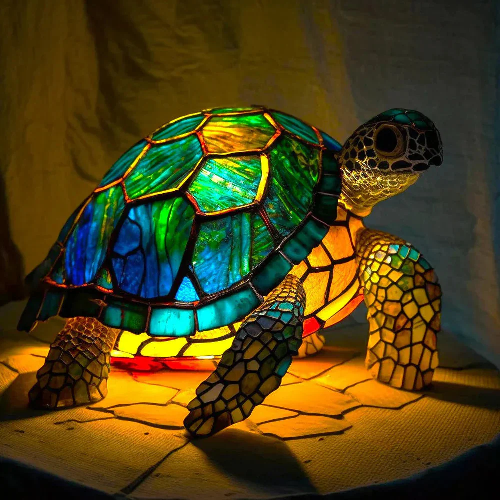 2026 Lamp Stained Glass Animal Table Accent Light Sculpture