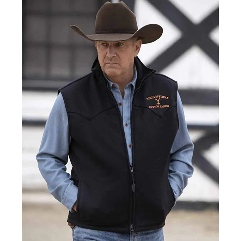 2026 Yellowstone John Dutton Black Vest