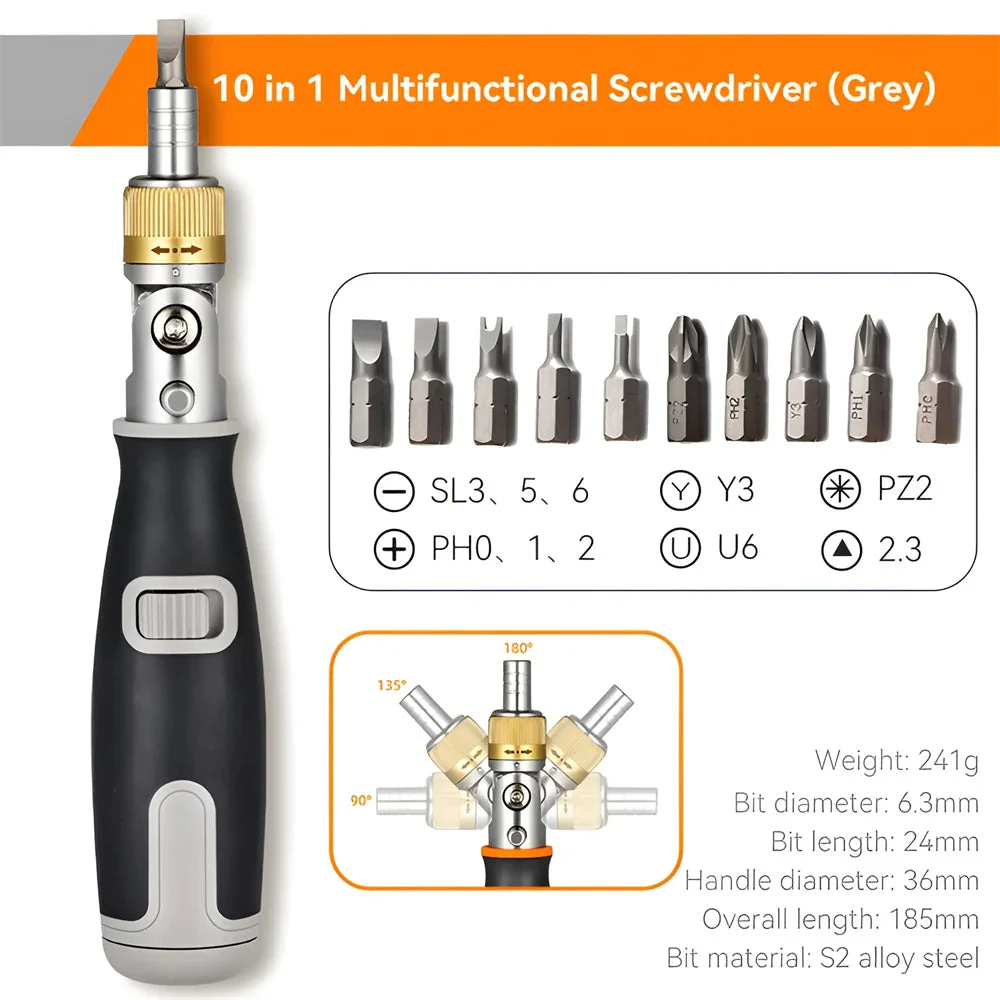 2026 10in1 Multi-Angle Portable Ratchet Screwdriver