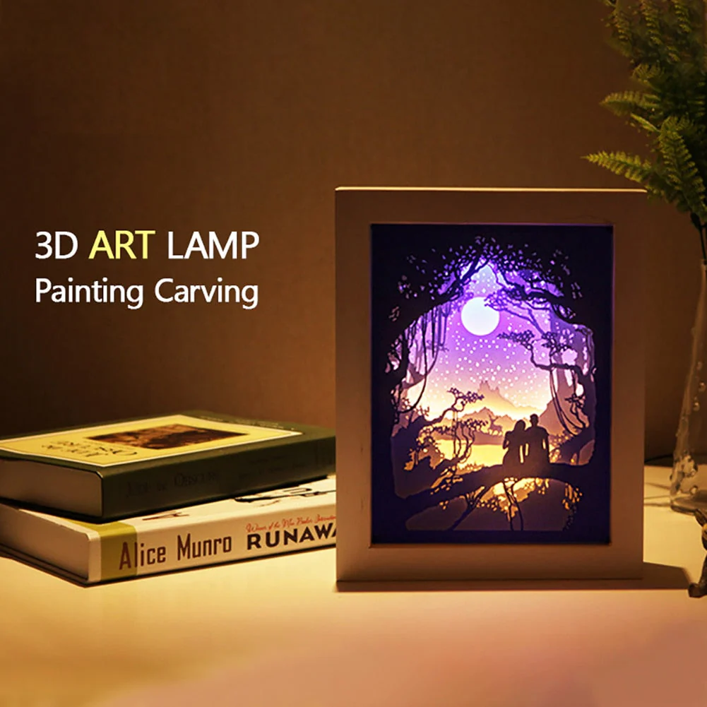 2026 Creative 3D Paper Box LED Night Lamp