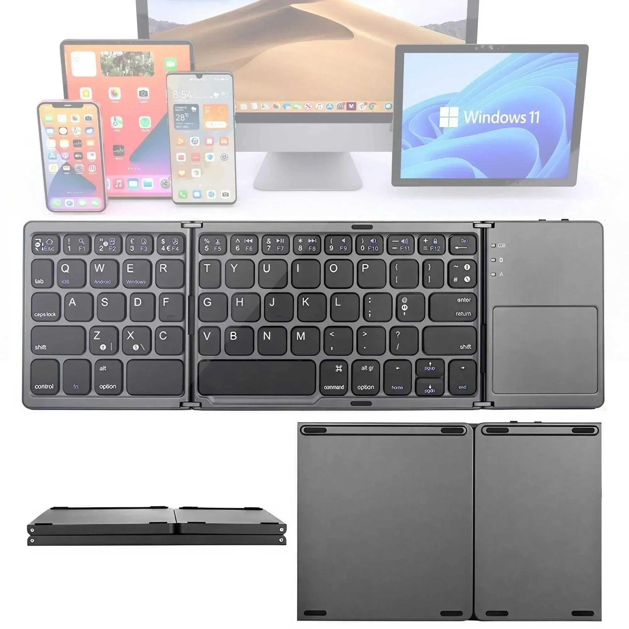 2026 Universal Mini Foldable Wireless Keyboard with Touchpad