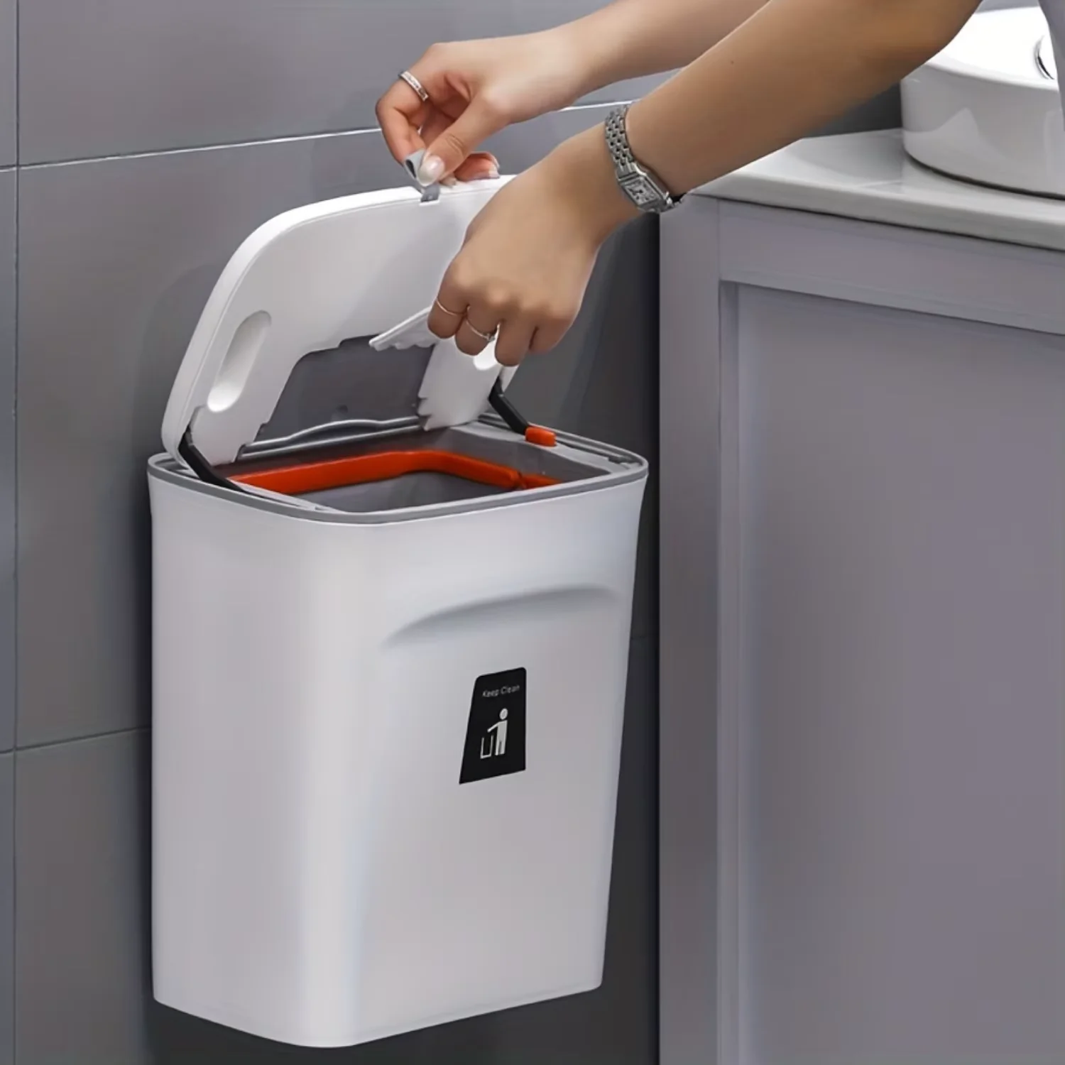 2026 Wall-Mounted Smart Lid Trash Can