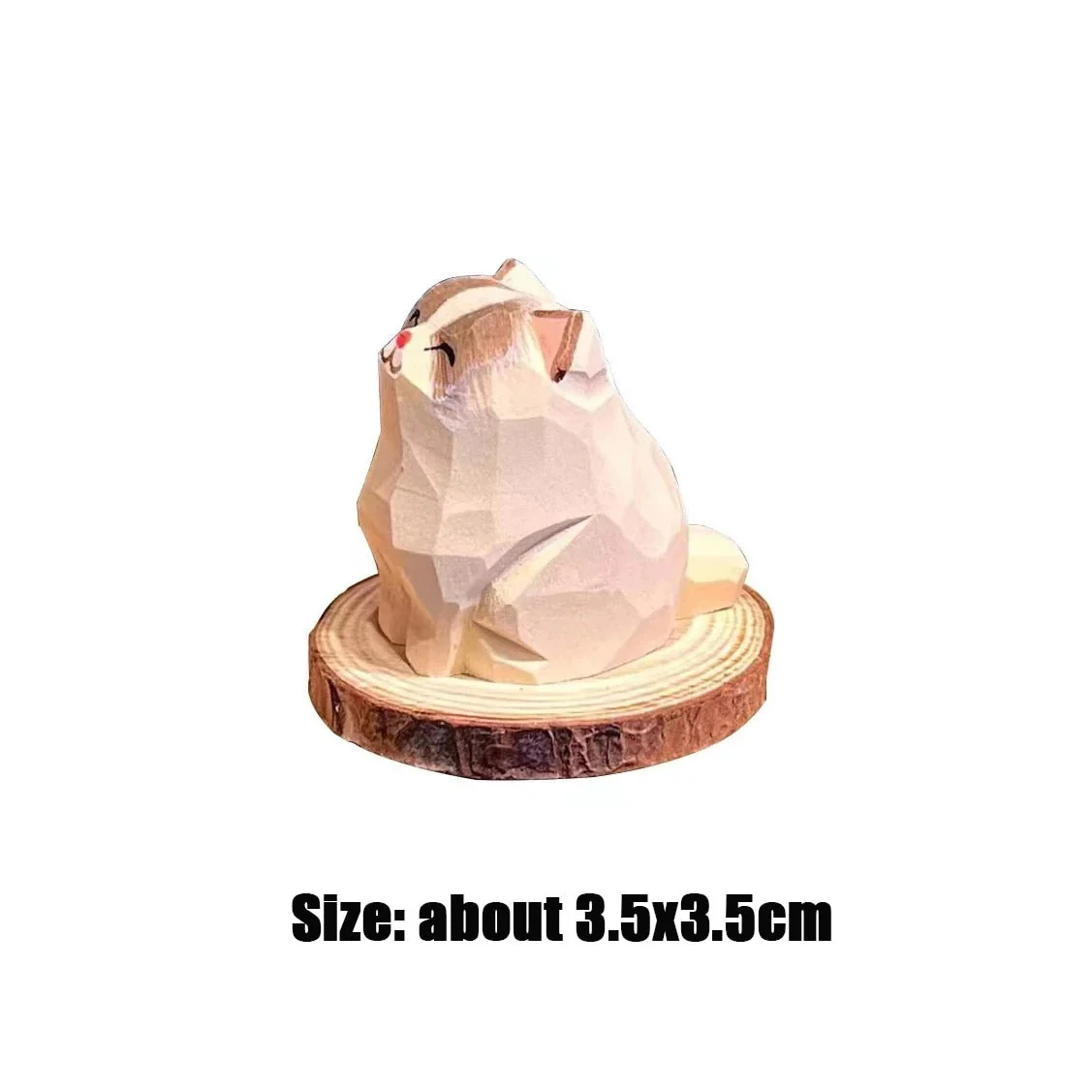 2026 Handmade Wooden Cute Pet Figurines