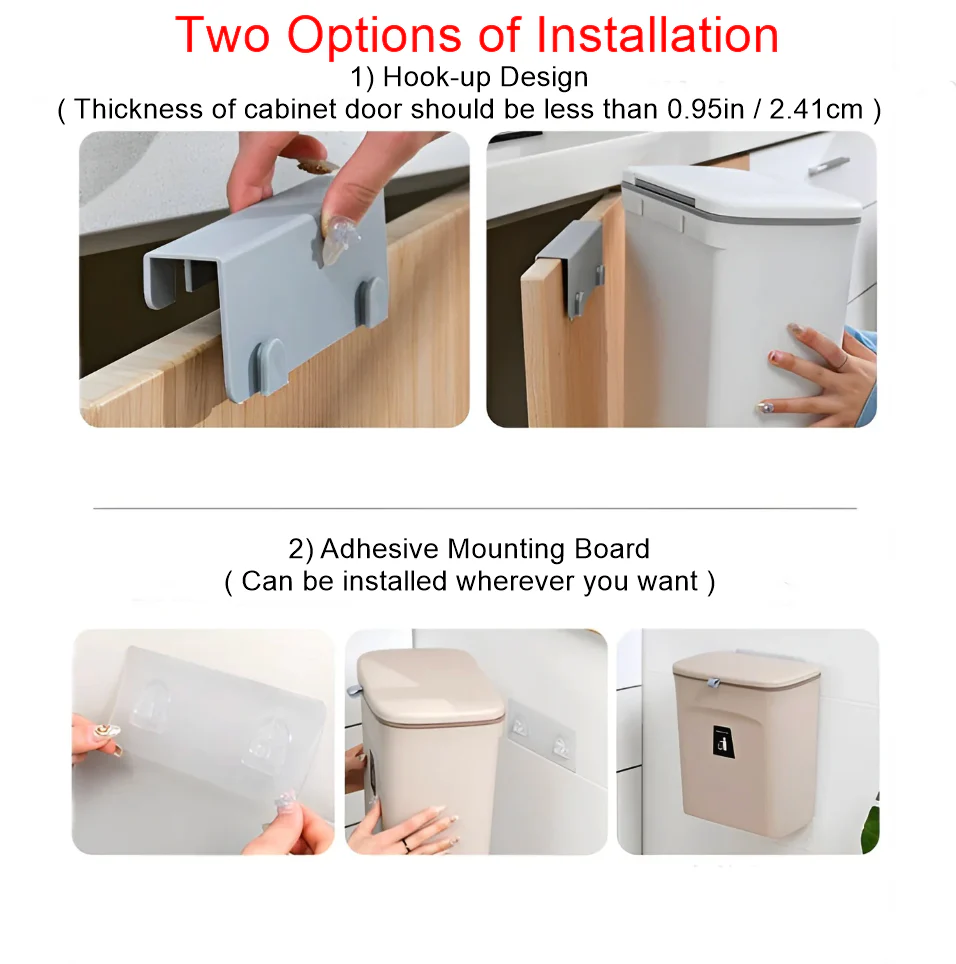 2026 Wall-Mounted Smart Lid Trash Can