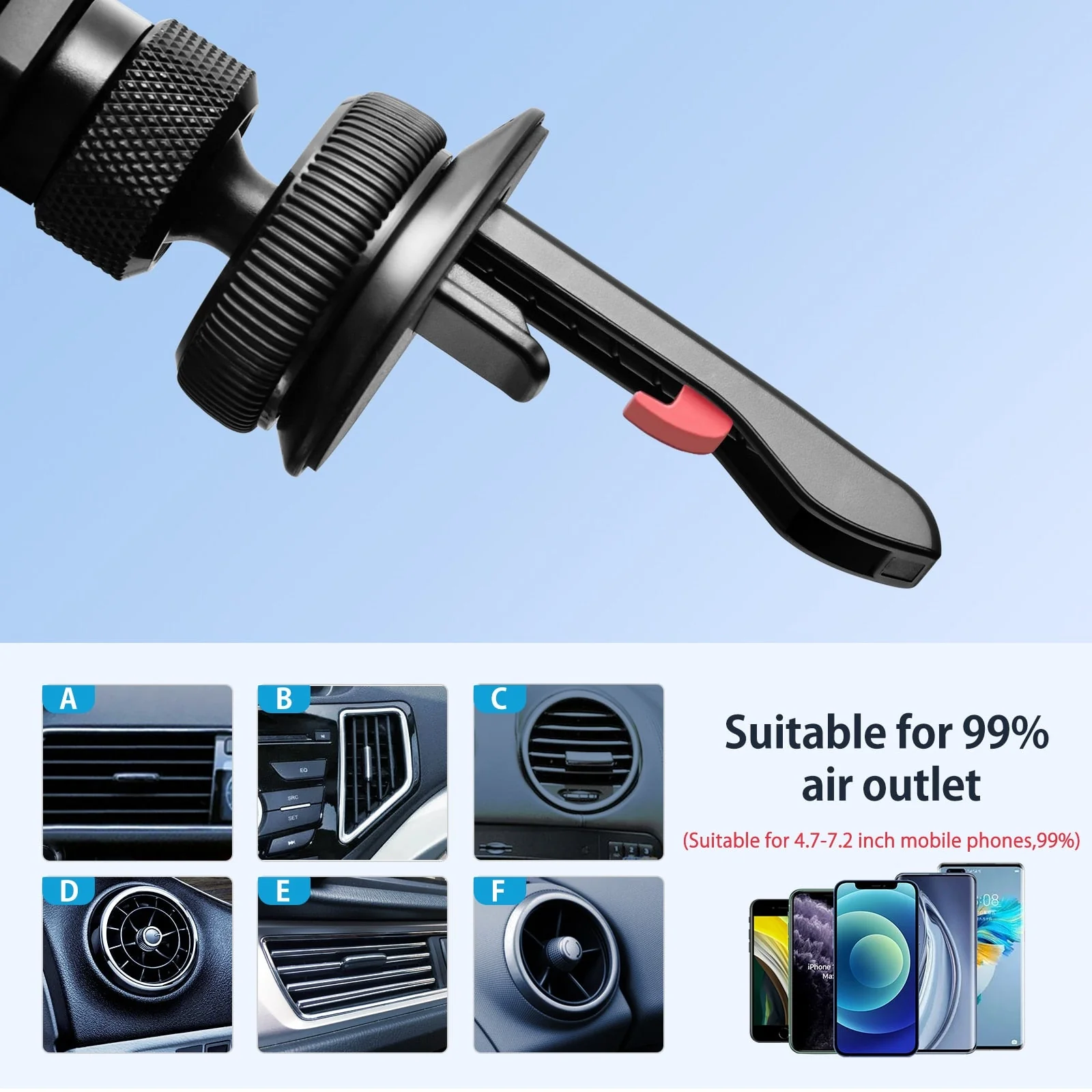 2026 Invisible Rotatable Air Vent Mount Car Phone Holder
