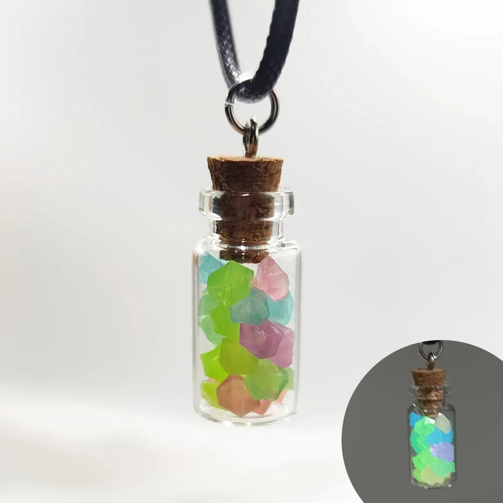 2026 Glowing Captured Spooky Ghost Bottle Necklace