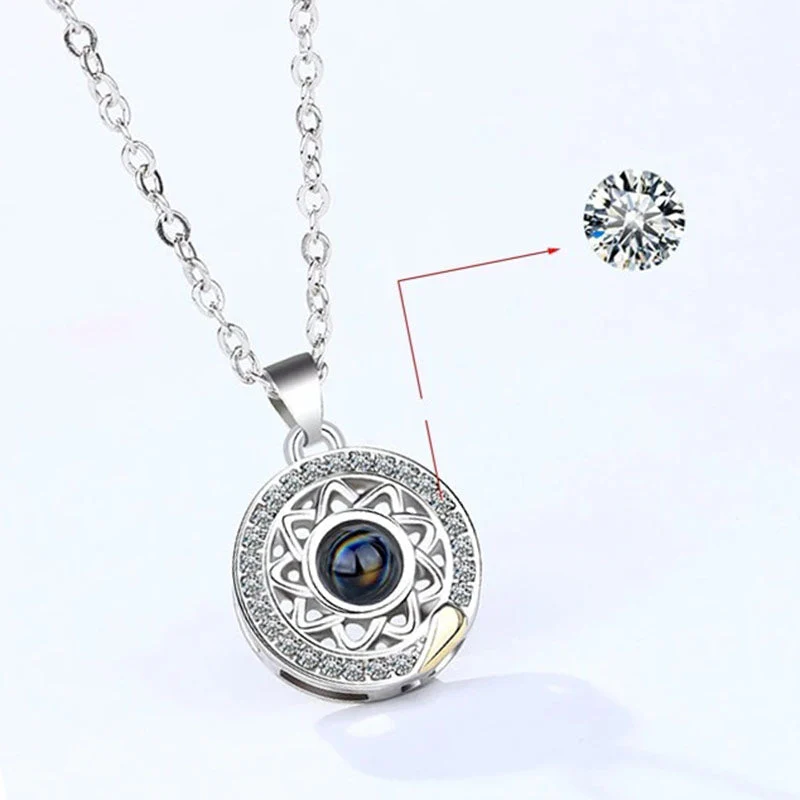 2026 100 Languages I Love You Projection Couple Necklace