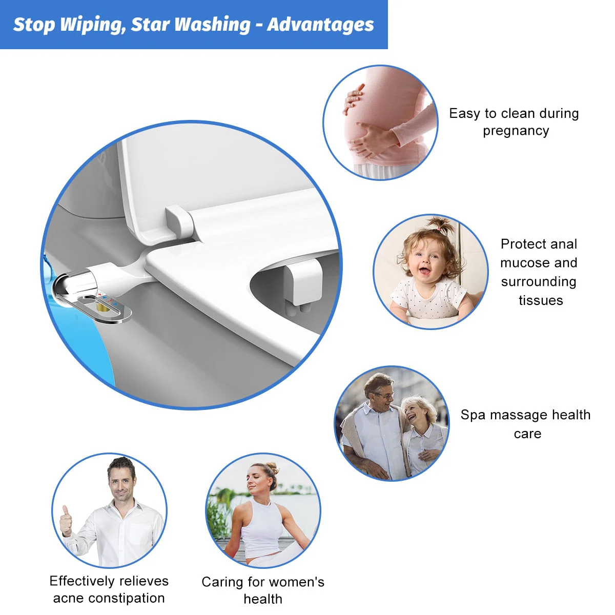2026 Ultra-Slim Adjustable Water Manual Bidet