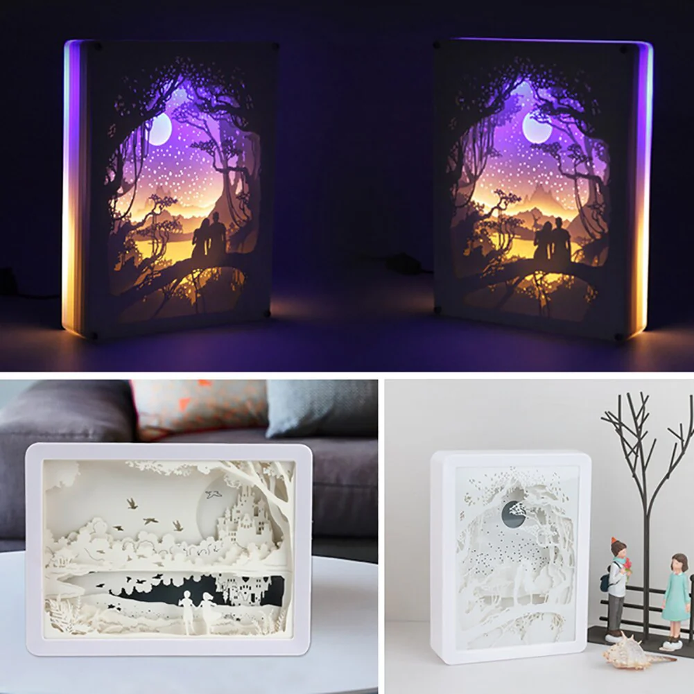 2026 Creative 3D Paper Box LED Night Lamp