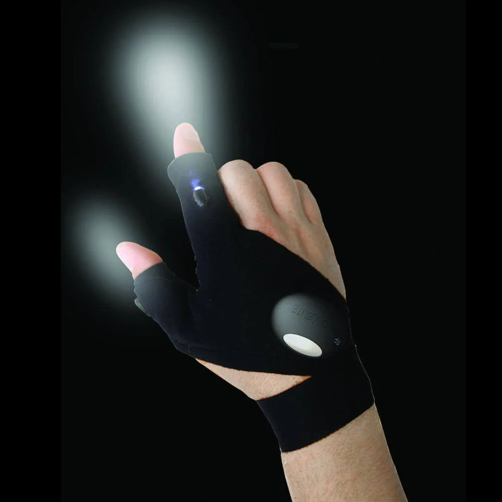2026 Fingerless Glove LED Flashlight